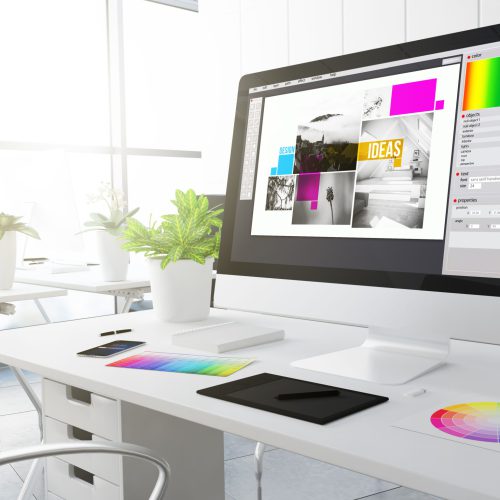 typesetting design studio 3d rendering